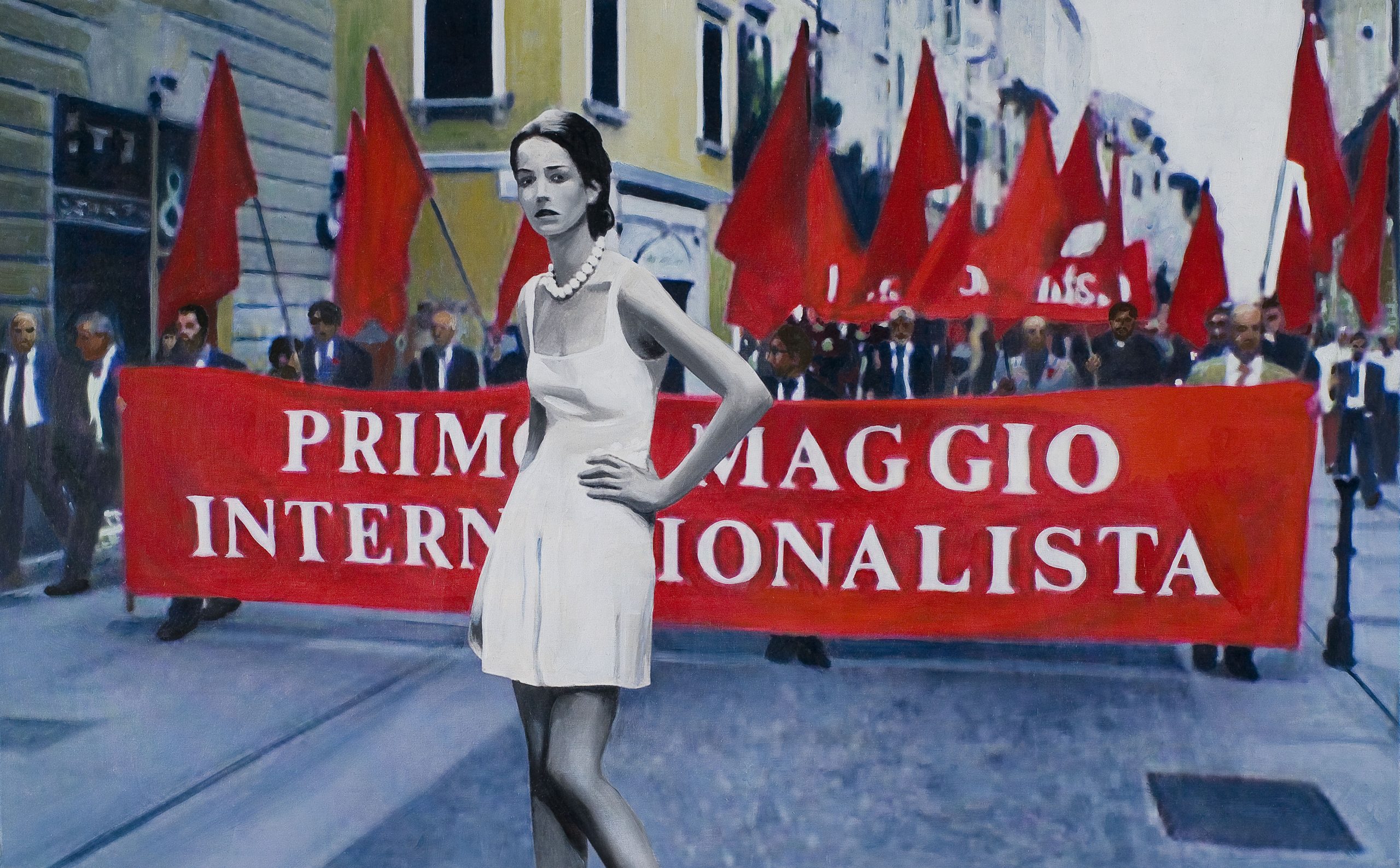 PRIMO MAGGIO INTERNAZIONALISTA cm 80x120 - olio su tela - 2009 collezione privata